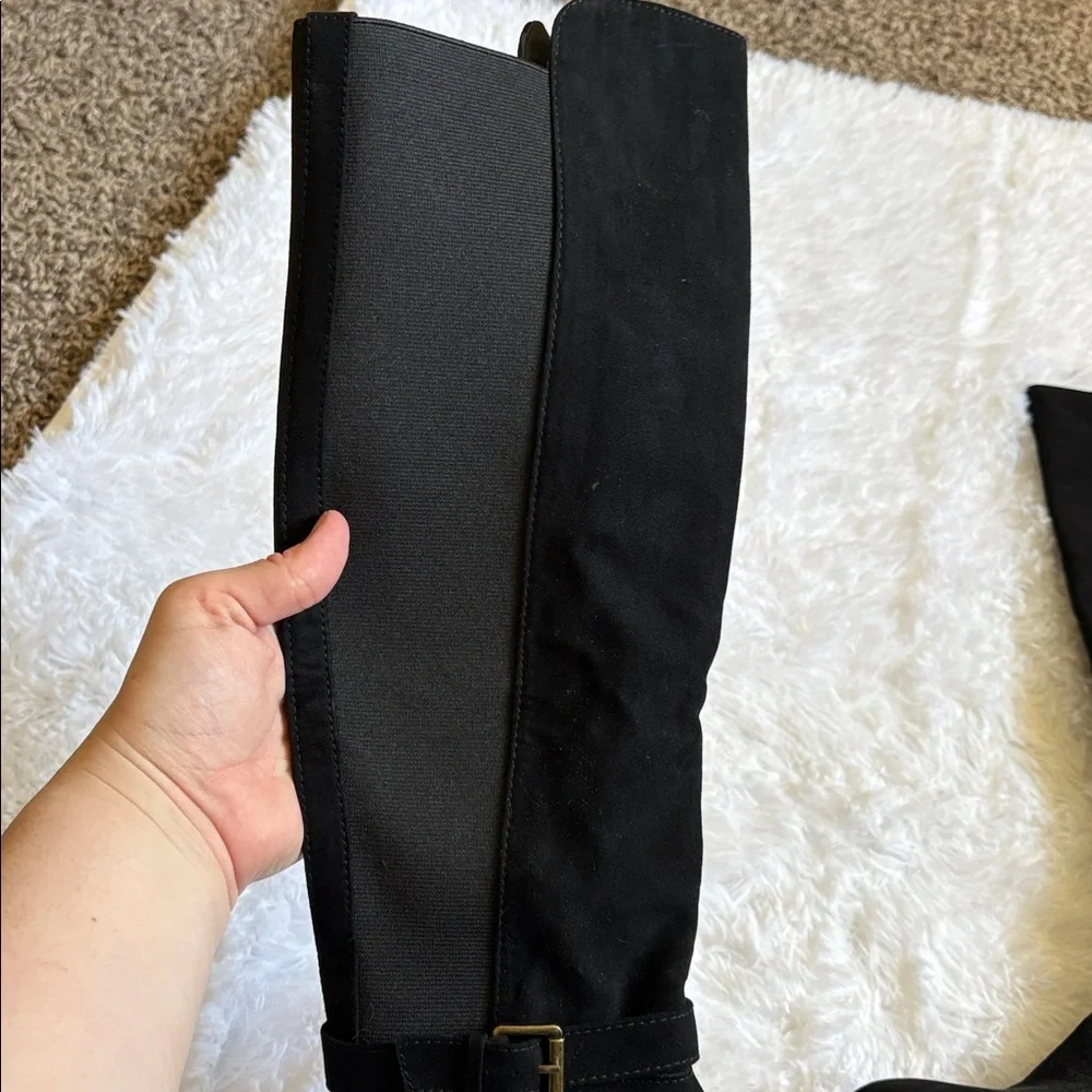 Like New Style & Co Black Kimmball Suede Boots Size 5M